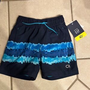 GAP Navy and Aqua Kids Swim Shorts